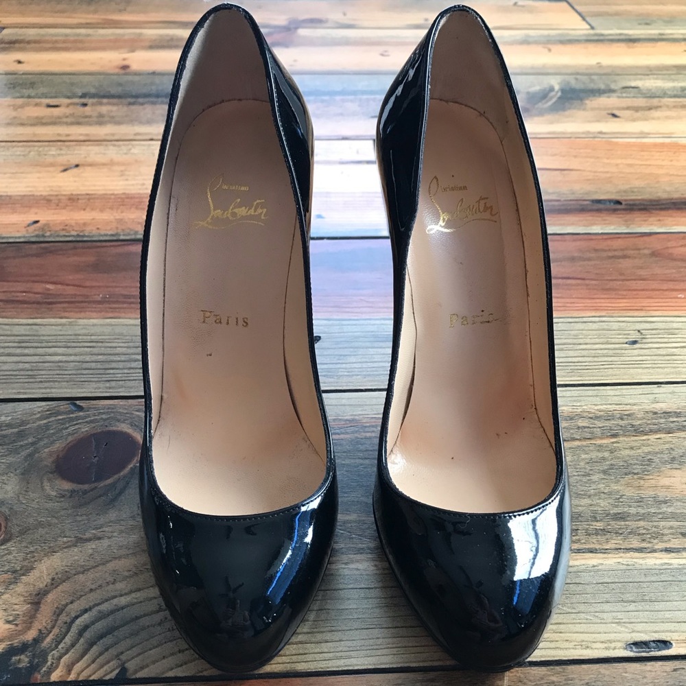 Louboutin 6” size 38 - worn once. No bag/box avail